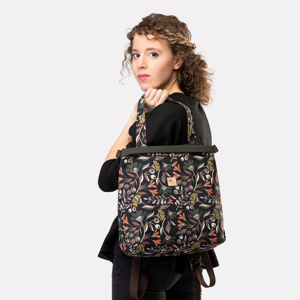 MINIMAL backpack dark botanical