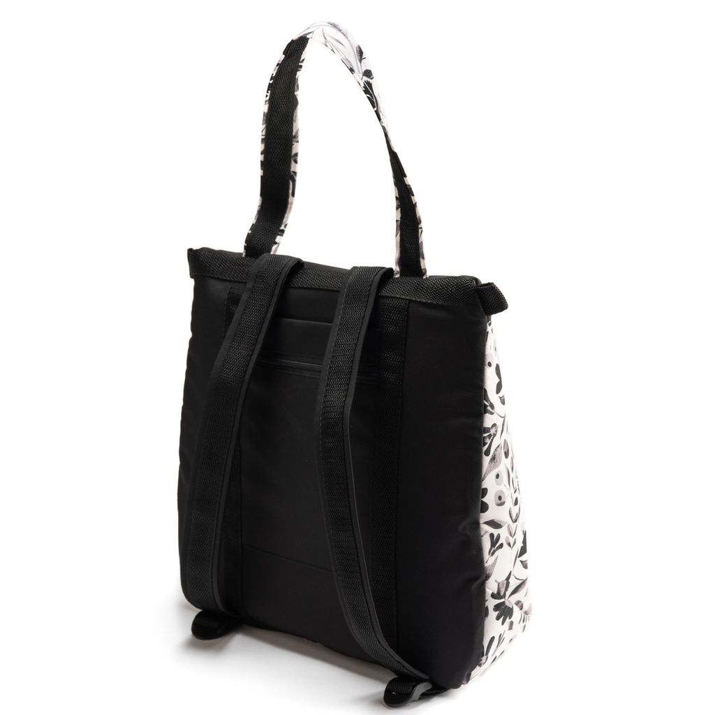 Rucsac MINIMAL Botanic alb-negru