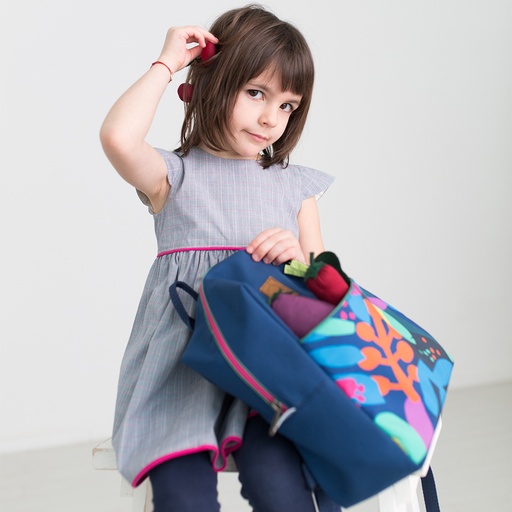 [RUCMN_flr_c_pt_prns] Rucsac mini flori cu pete aprinse