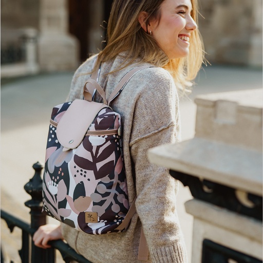 [RBN_flr_c_pt_pstlt] Rucsac urban flori cu pete pastelate
