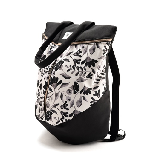 [BTL_btnc_lb_ngr] Rucsac Beetle Botanic alb-negru